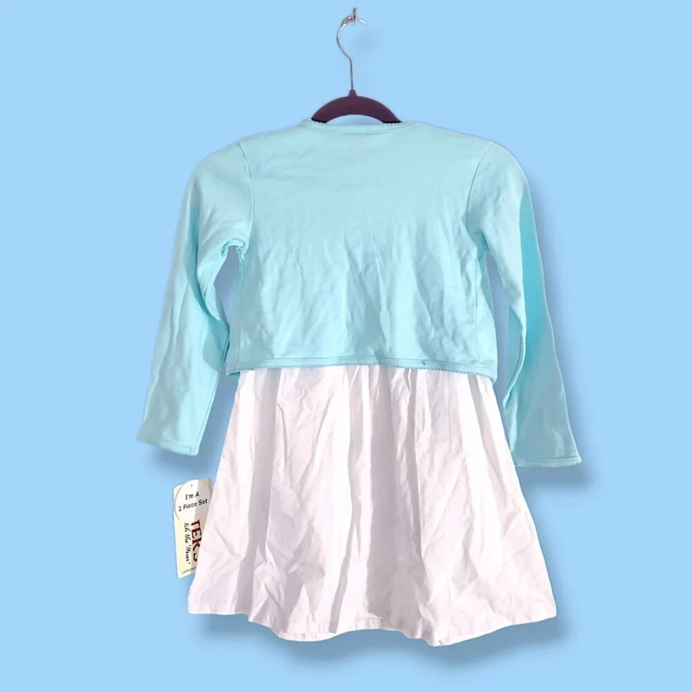 Carter's vtg 90's NWT two piece embroidered set cardigan and dress girls 5
